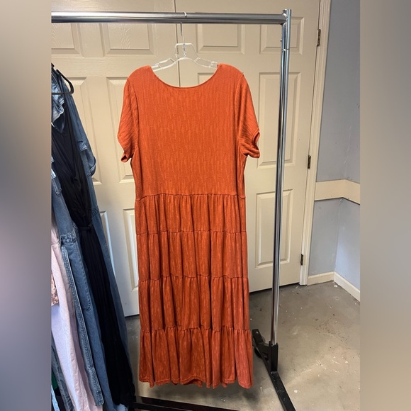 Anthropologie Mauve Orange Maxi Dress - Picture 2 of 4